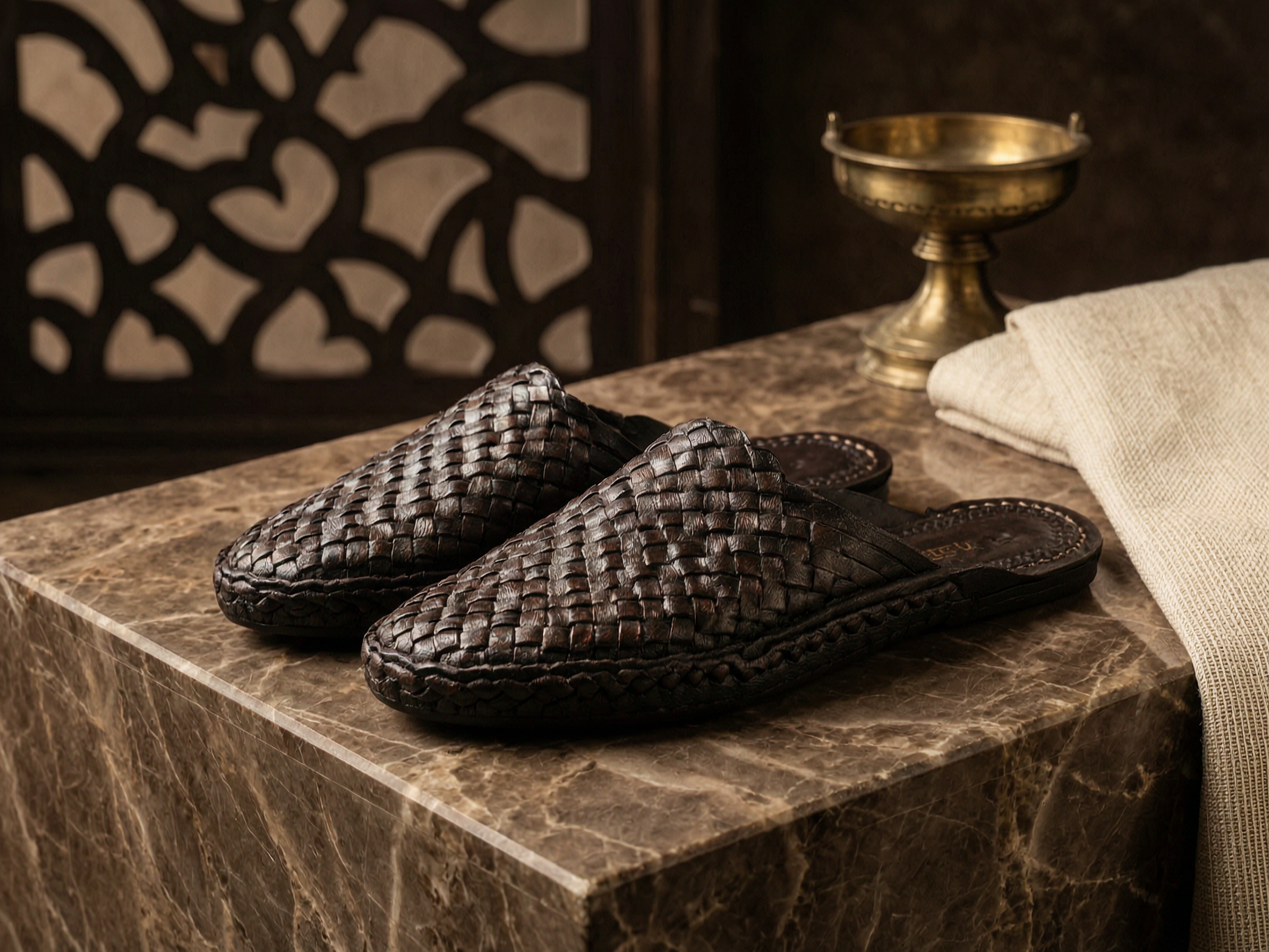 Leather Brown Jali Bantu