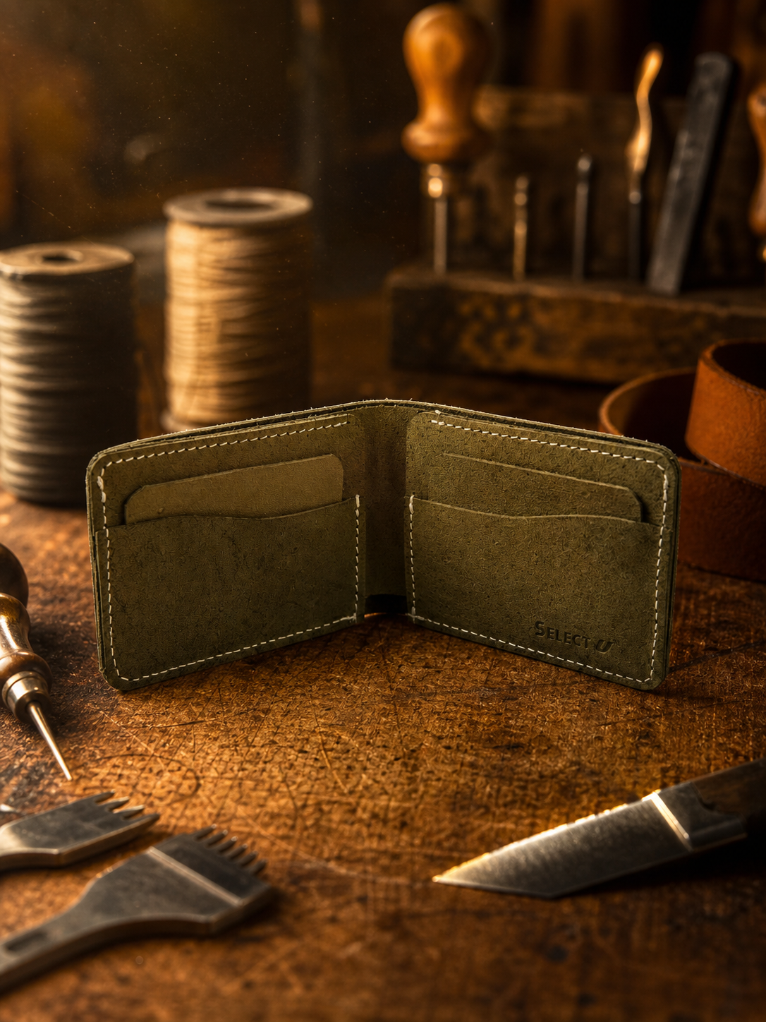 Olive Leather Wallet