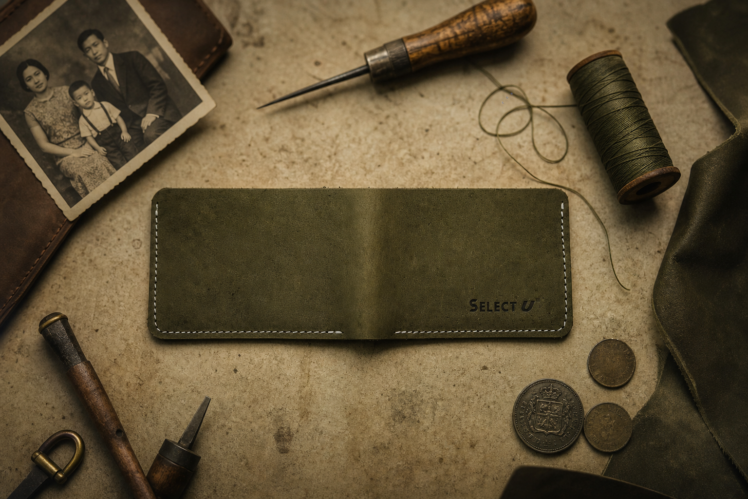 Olive Leather Wallet