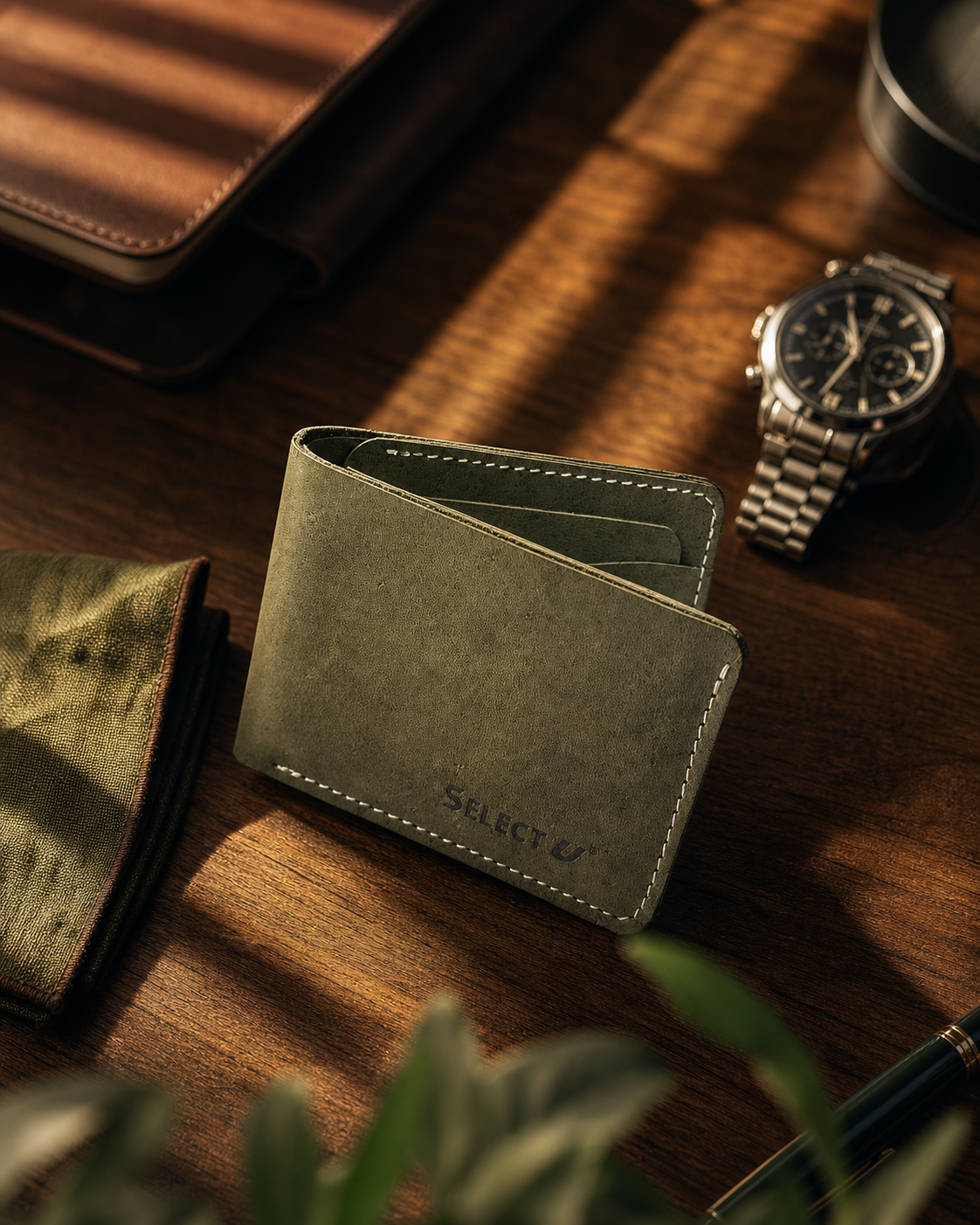 Olive Leather Wallet