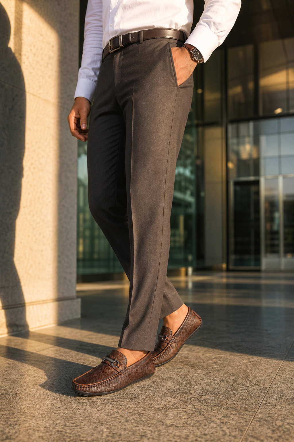 Brown Clippo Leather Loafer
