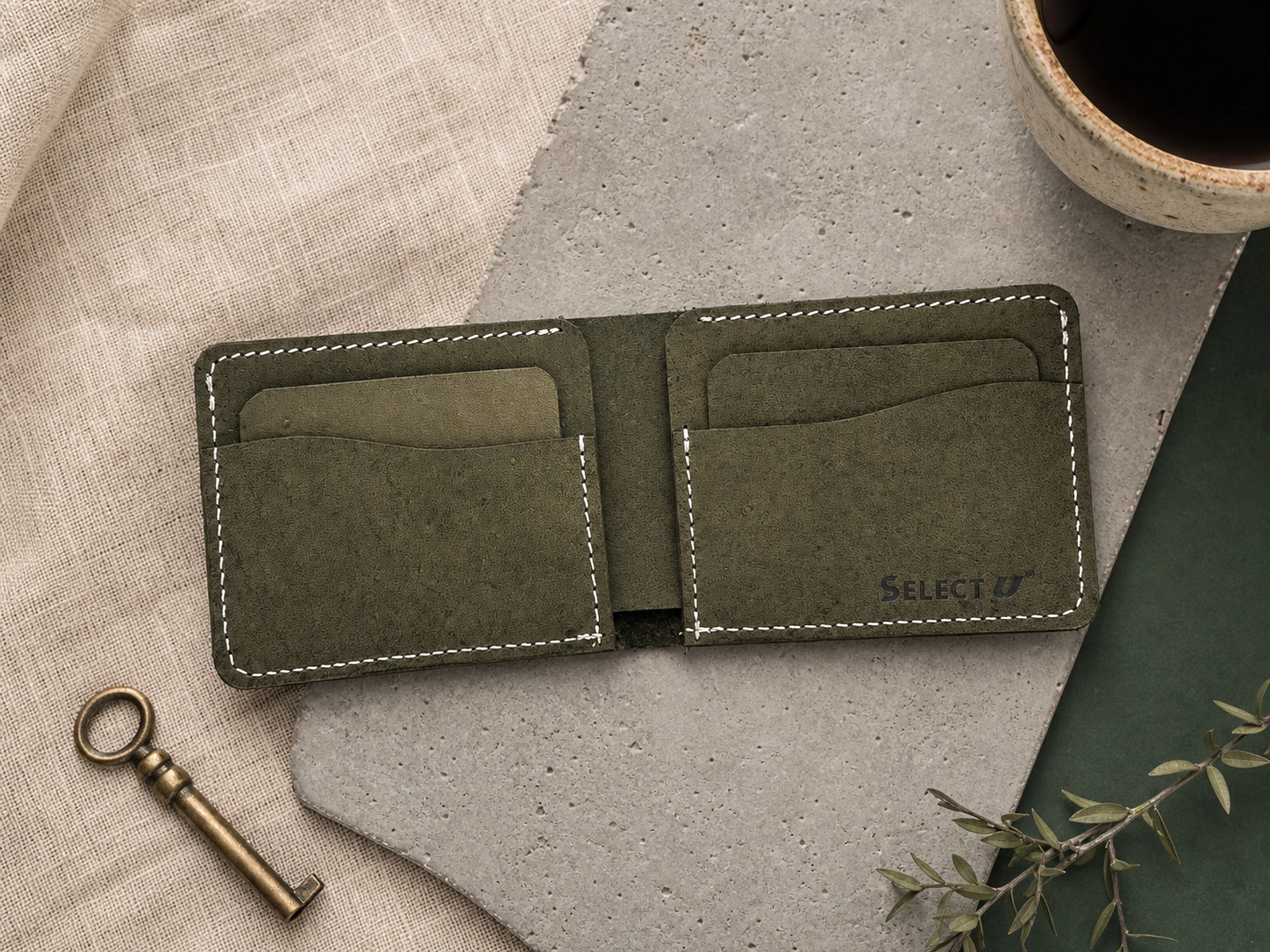 Olive Leather Wallet