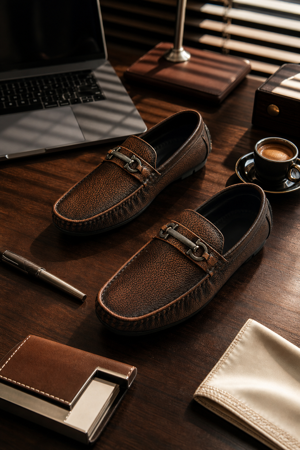 Brown Clippo Leather Loafer