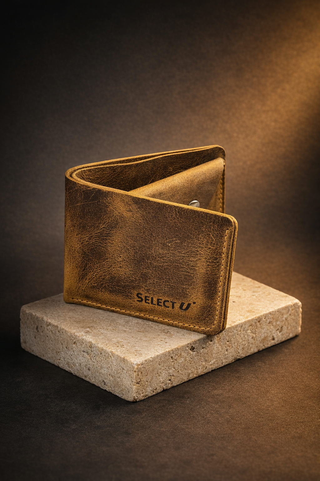 Golden Leather Wallet