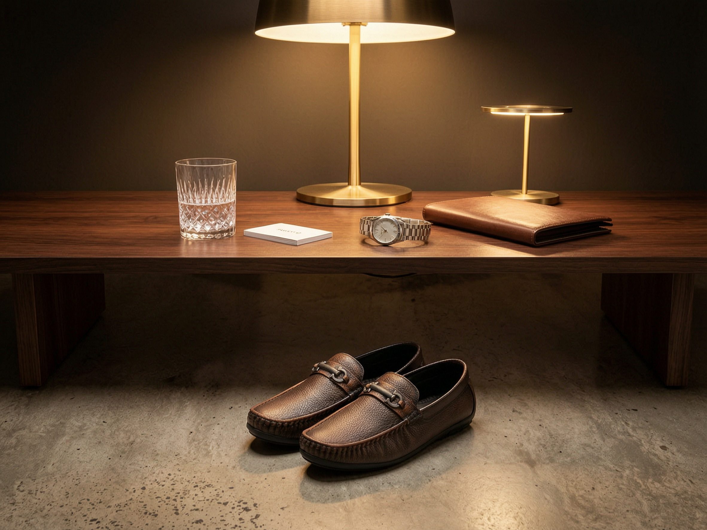 Brown Clippo Leather Loafer