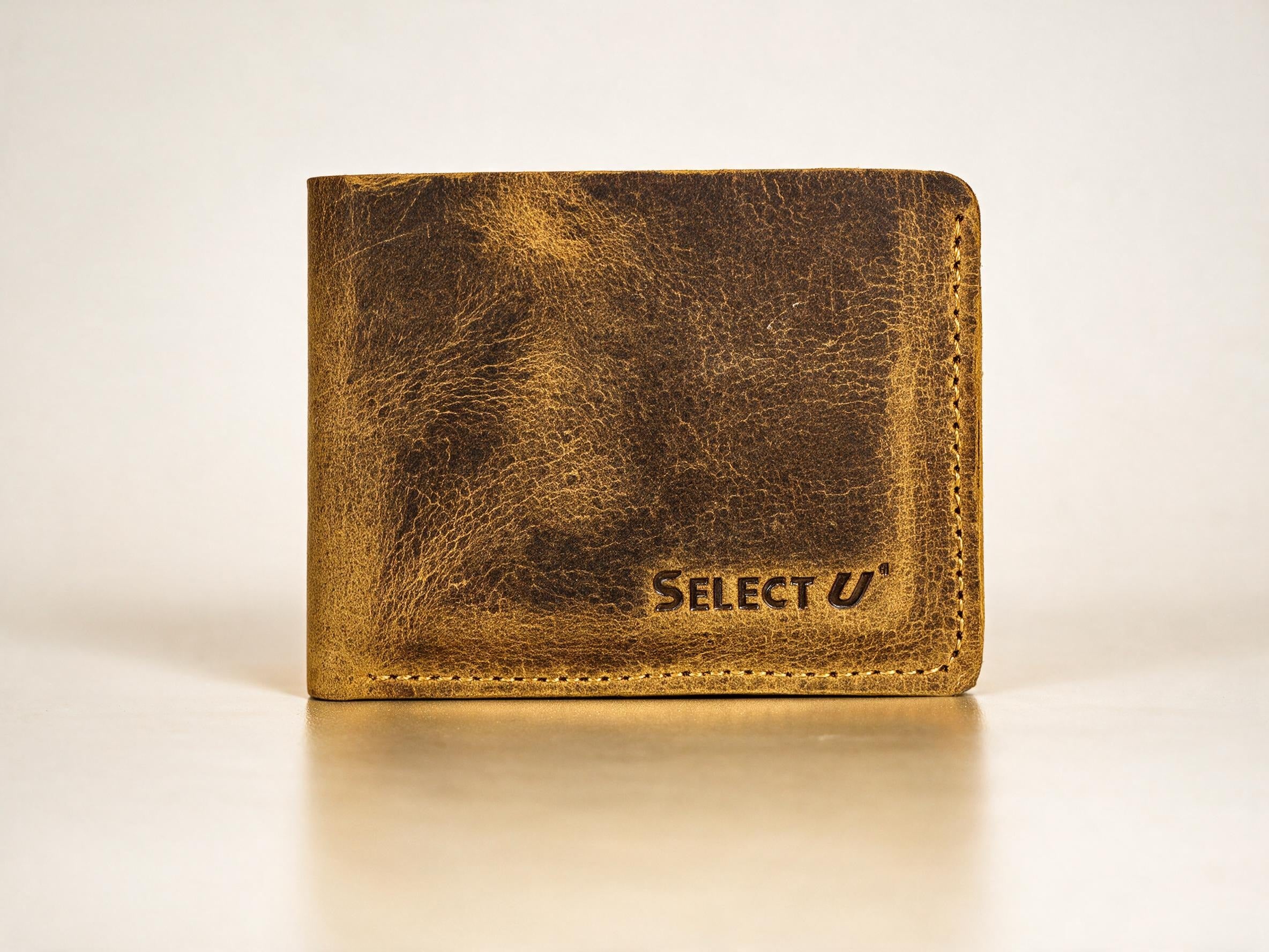 Golden Leather Wallet