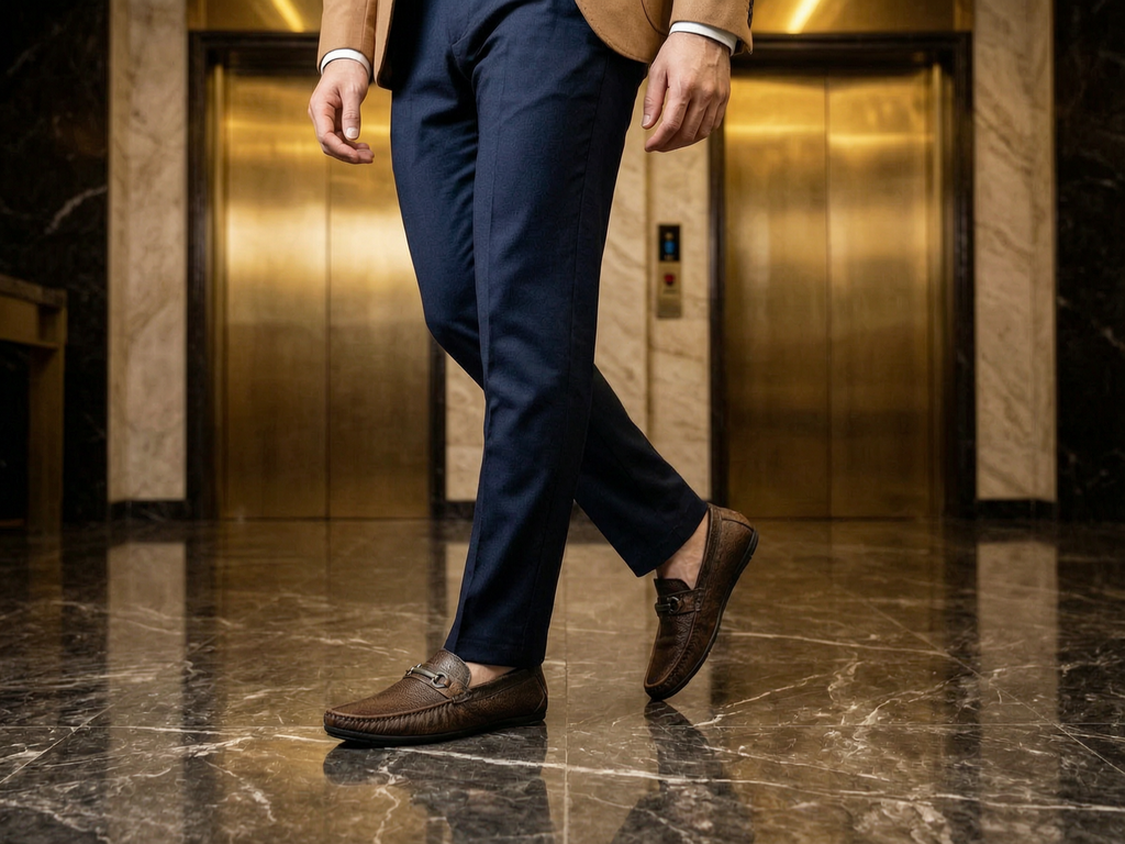 Brown Clippo Leather Loafer