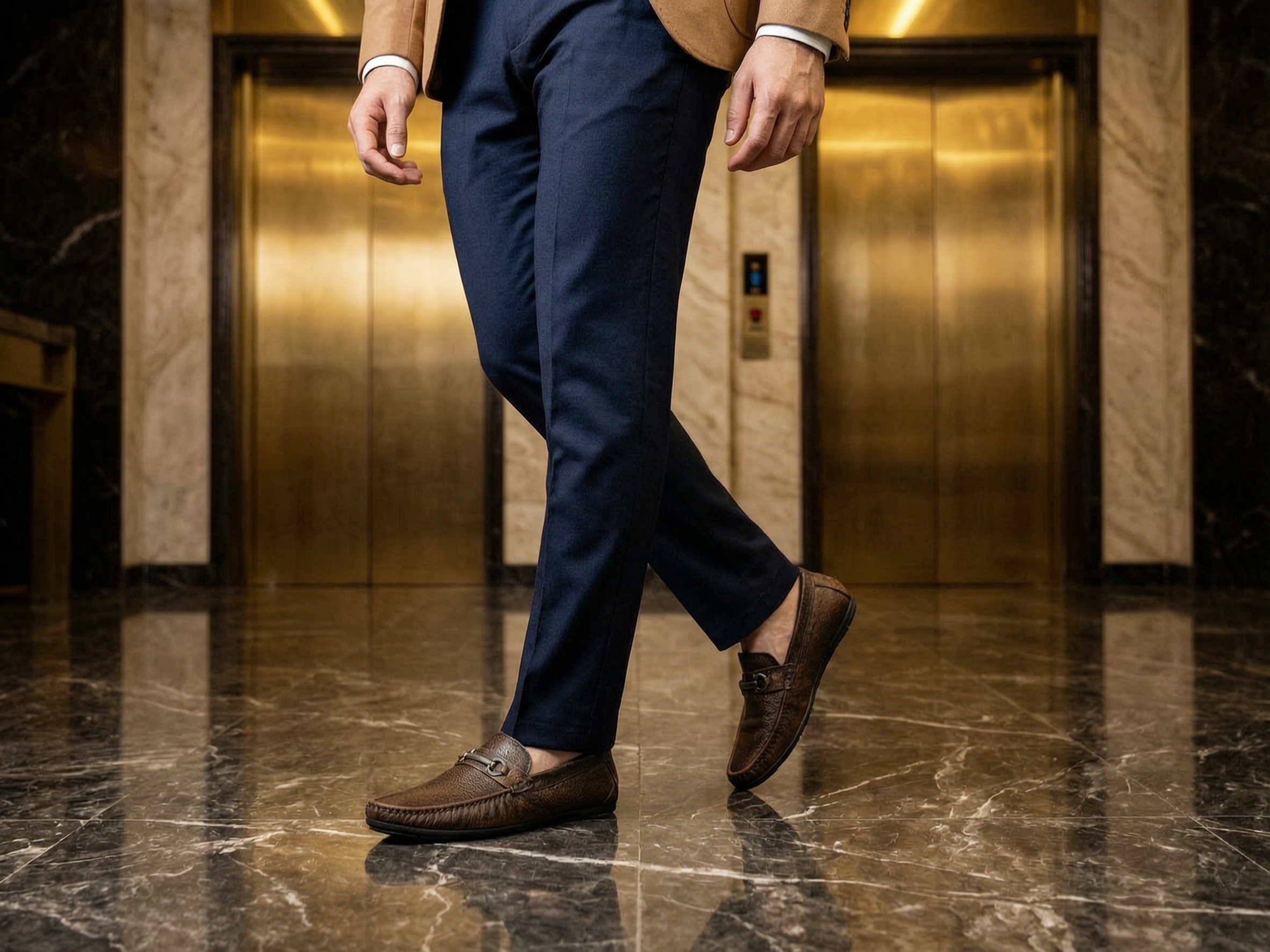 Brown Clippo Leather Loafer