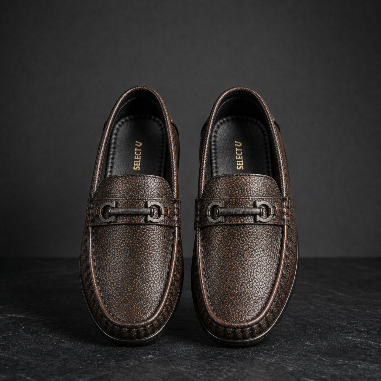 Brown Clippo Leather Loafer