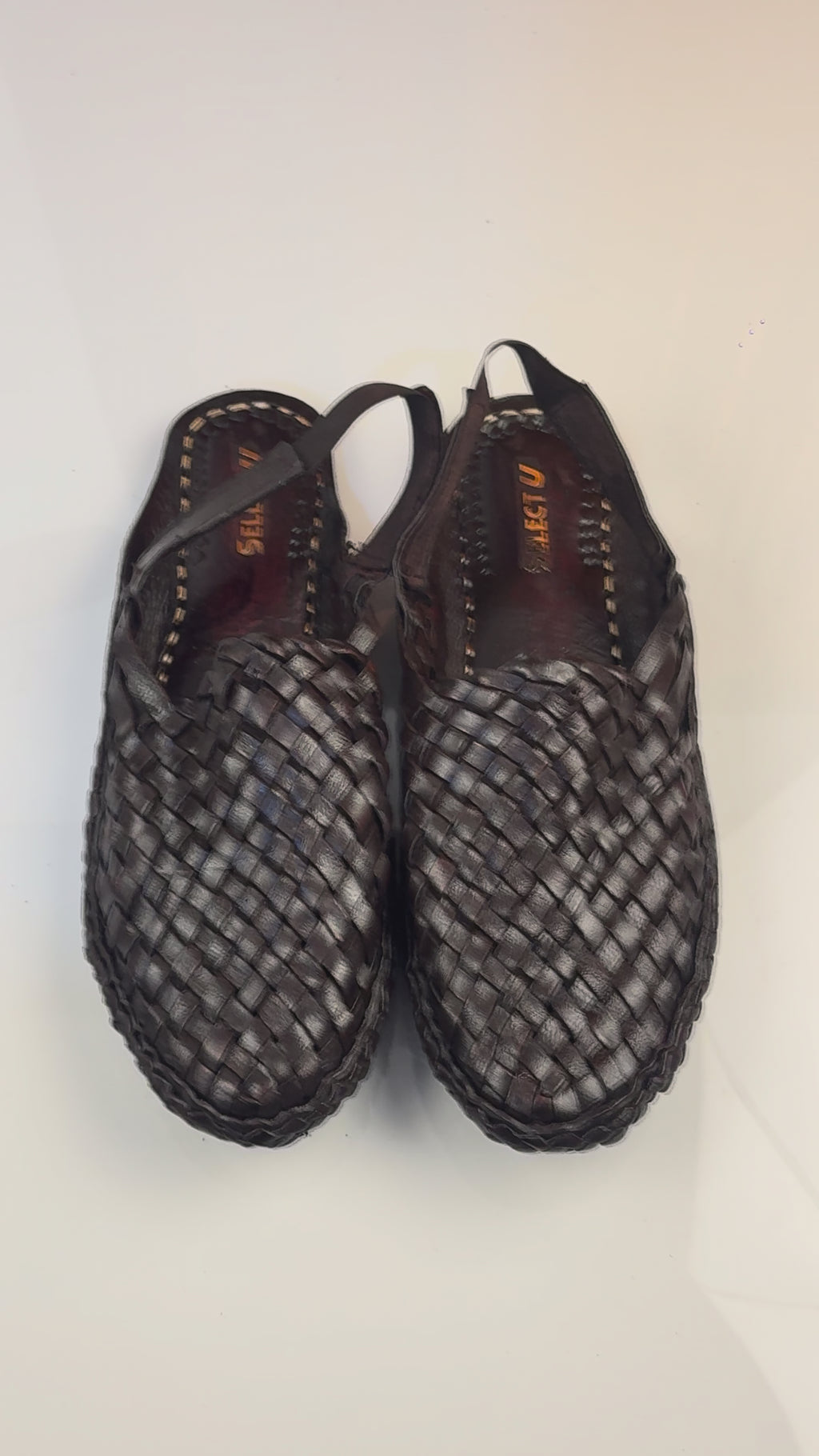Leather Brown Jali Sandal